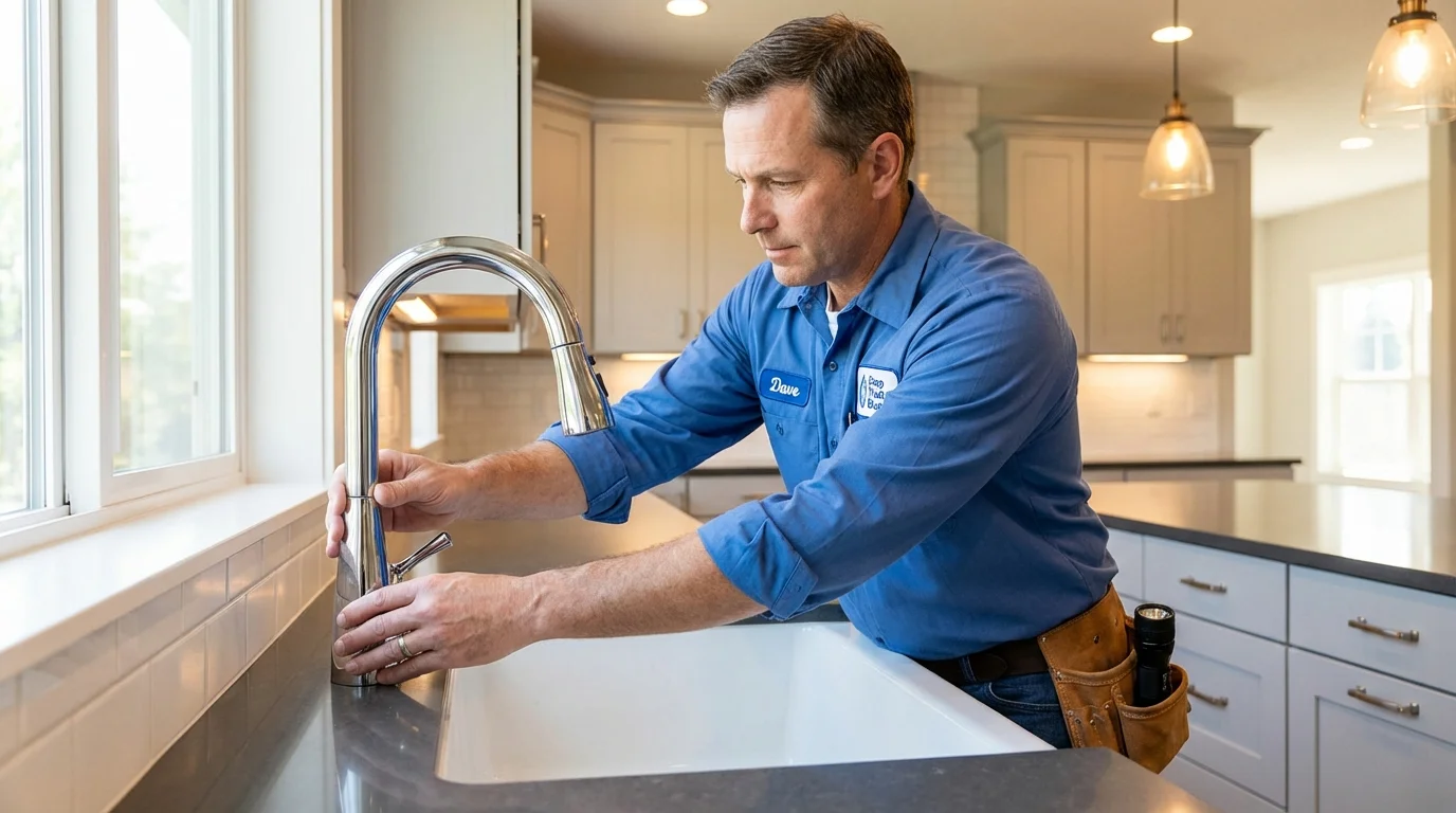 Kitchen faucet installation by Johns Plumbing LLC in Ticonderoga